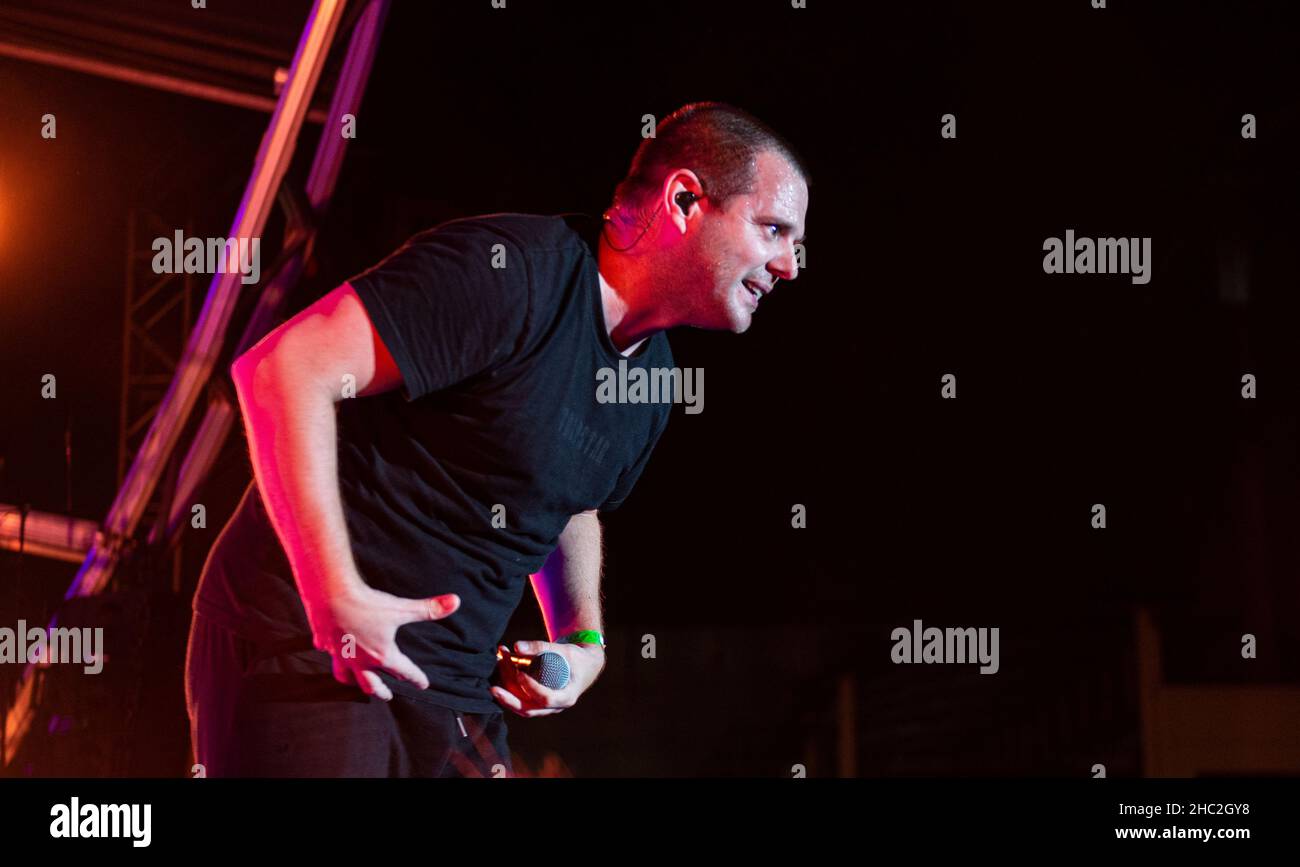 Mike Skinner, The Streets in concert Castlefield Bowl, Manchester, Royaume-Uni Banque D'Images