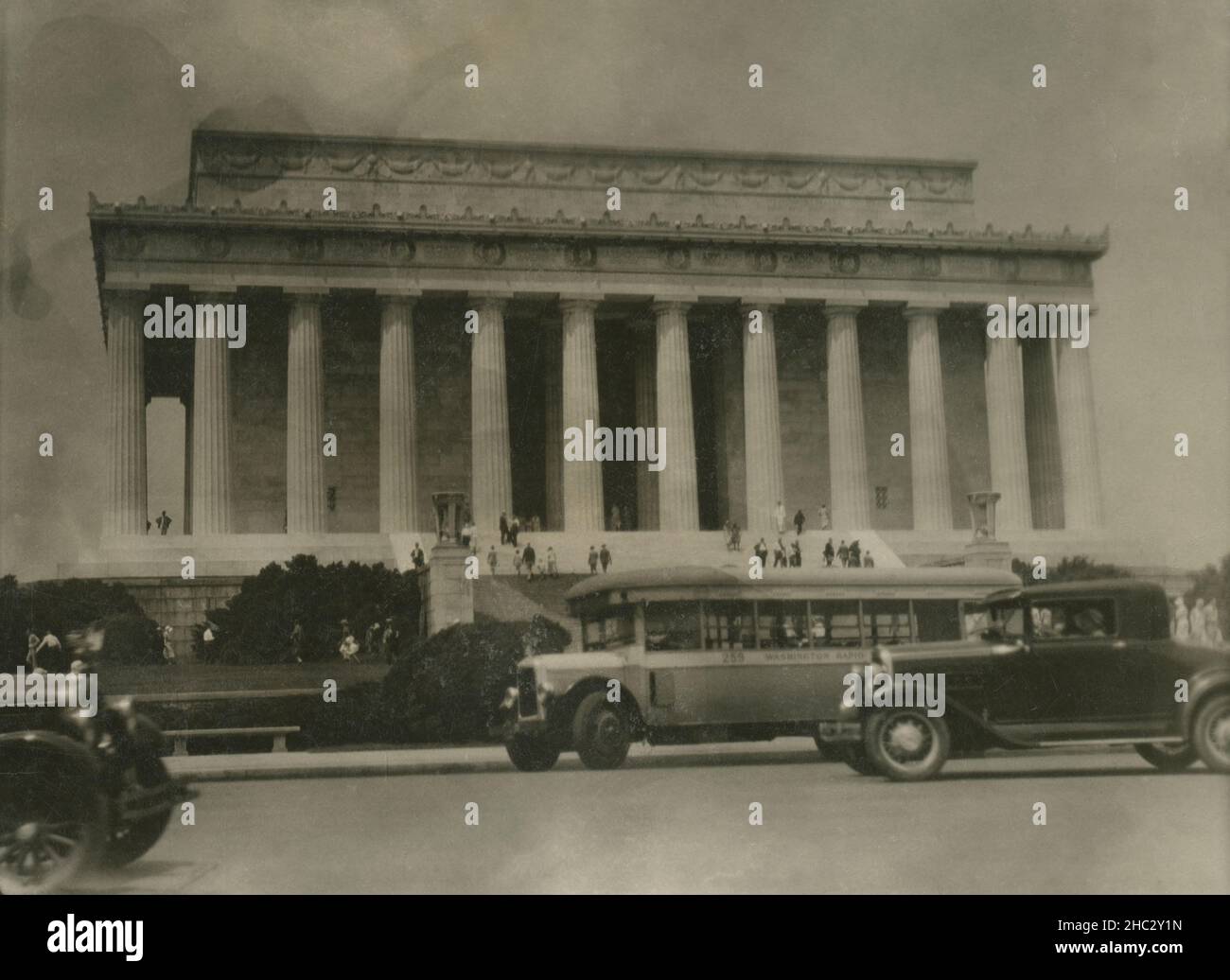 Photographie antique de c1920, le Lincoln Memorial à Washington, D.C., SOURCE: IMPRESSION PHOTOGRAPHIQUE ORIGINALE Banque D'Images