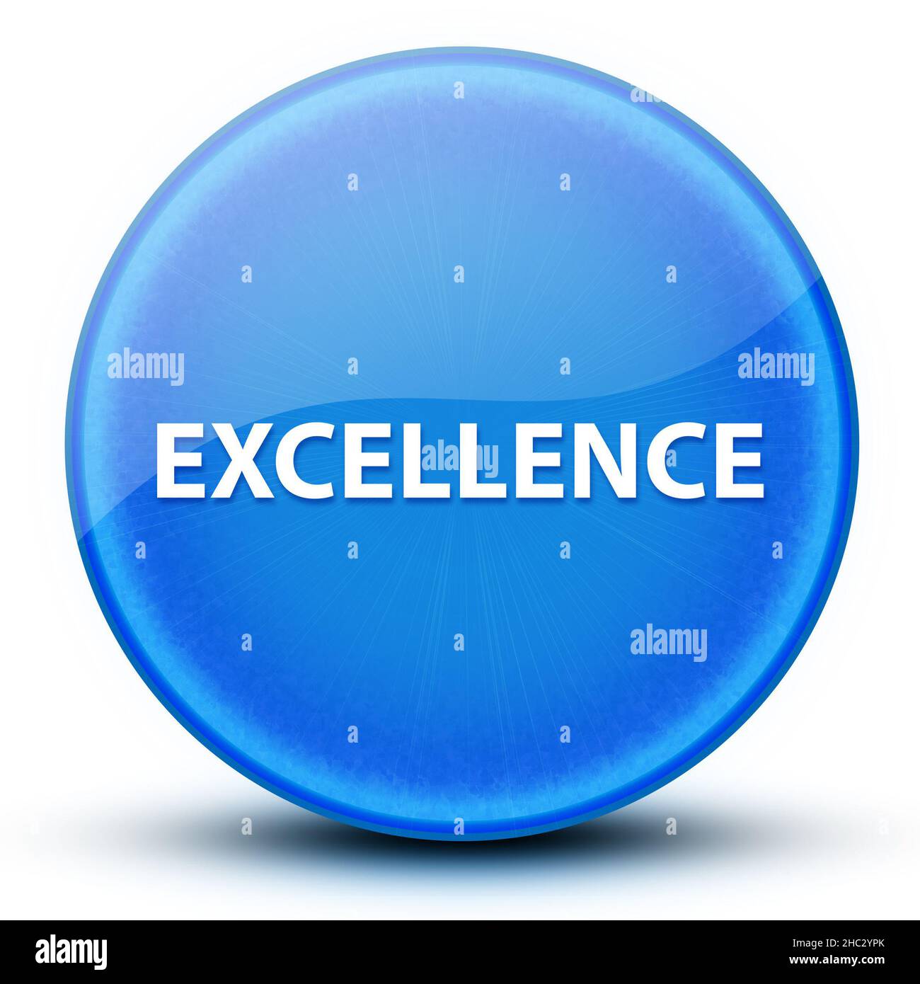 Excellence œil brillant élégant bleu bouton rond illustration abstraite Banque D'Images