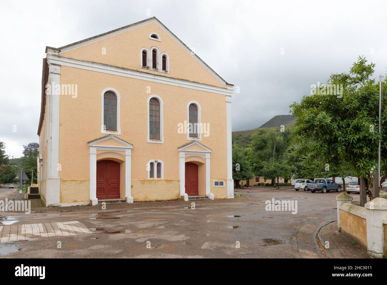 Église de la Mission morave à Genadendal, Overberg, Cap-Occidental, Afrique du Sud, 23 décembre 2021. Banque D'Images