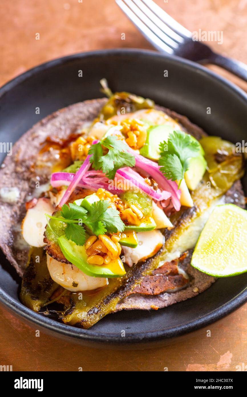 TIA Juana Taco, le projet dans la zone de Funk, Santa Barbara, Californie Banque D'Images