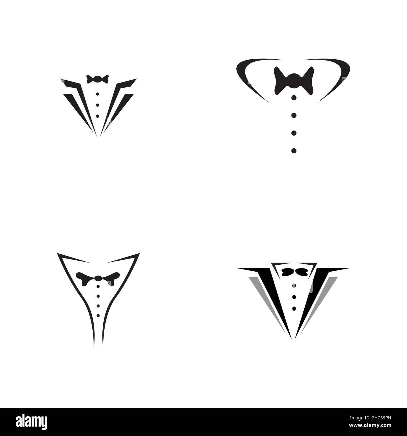 Ensemble de modèles de logo Tuxedo vecteur icône illustration design - Vector Illustration de Vecteur