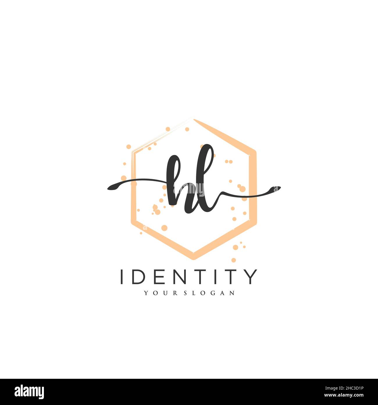 HL Handwriting logo vector art de la signature initiale, mariage, mode, jowerly, boutique,floral et botanique avec modèle créatif pour n'importe quelle entreprise Illustration de Vecteur
