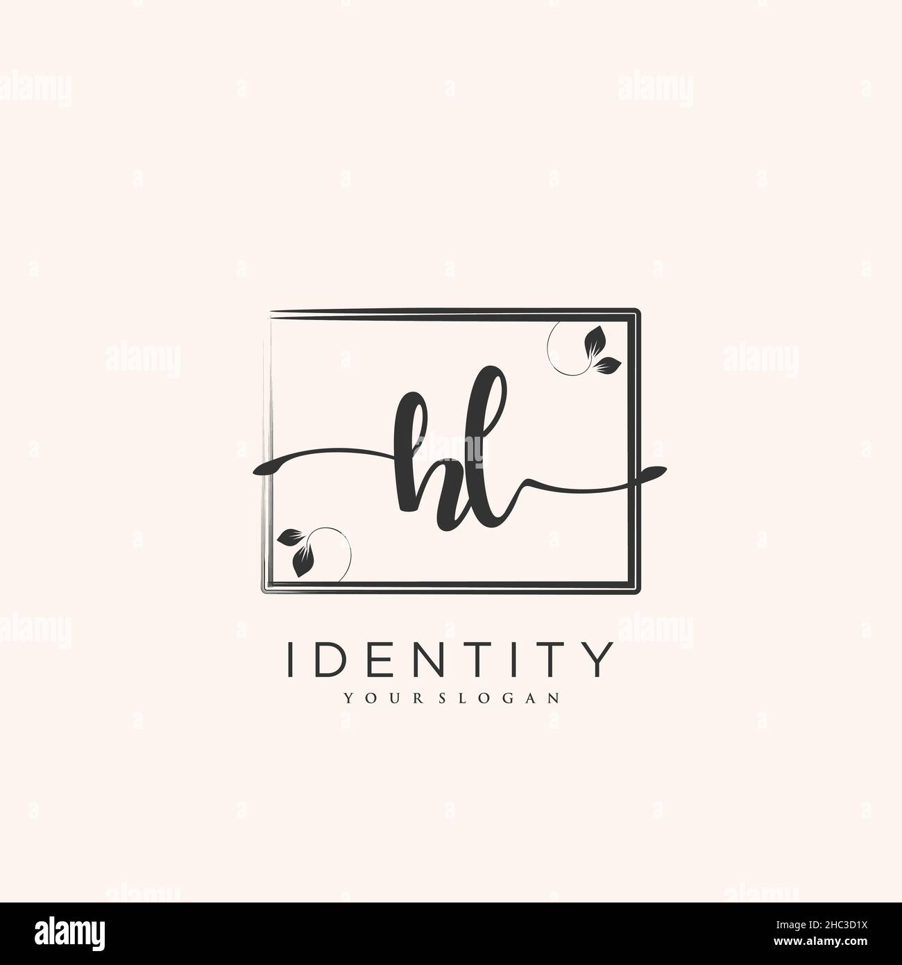 HL Handwriting logo vector art de la signature initiale, mariage, mode, jowerly, boutique,floral et botanique avec modèle créatif pour n'importe quelle entreprise Illustration de Vecteur