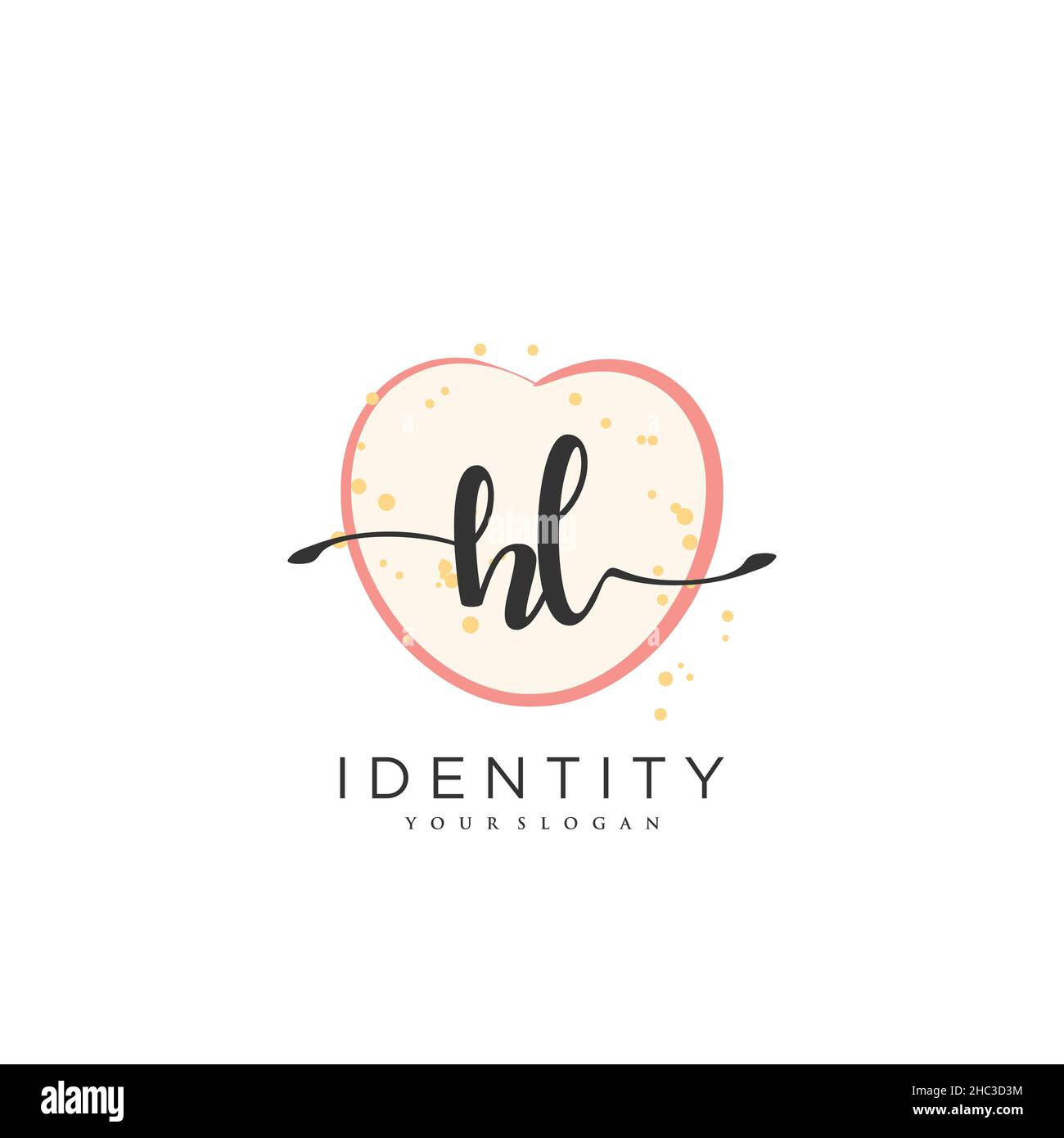 HL Handwriting logo vector art de la signature initiale, mariage, mode, jowerly, boutique,floral et botanique avec modèle créatif pour n'importe quelle entreprise Illustration de Vecteur