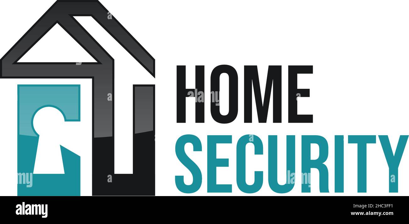 Design moderne MAISON DE SÉCURITÉ maison logo Illustration de Vecteur