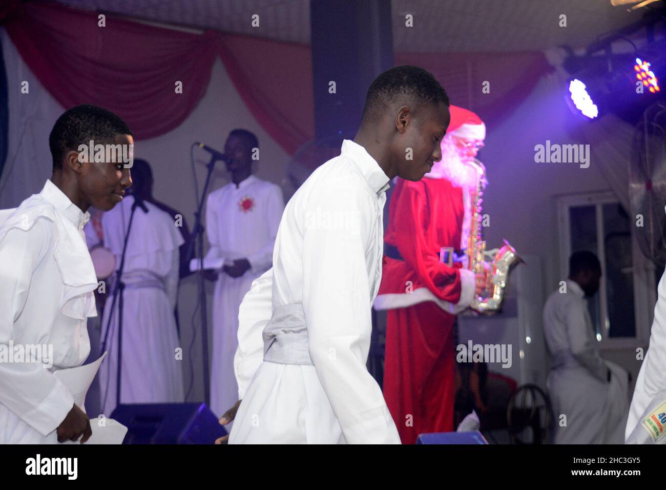 Le Bureau d'Aare Onakankanfo de Yoruba Land, IBA Gani Adams, organise jeudi la Noël 2021 à Oko-Oba, Lagos, Nigeria.Credit: Adekunle Ajayi/Alay Live News Banque D'Images