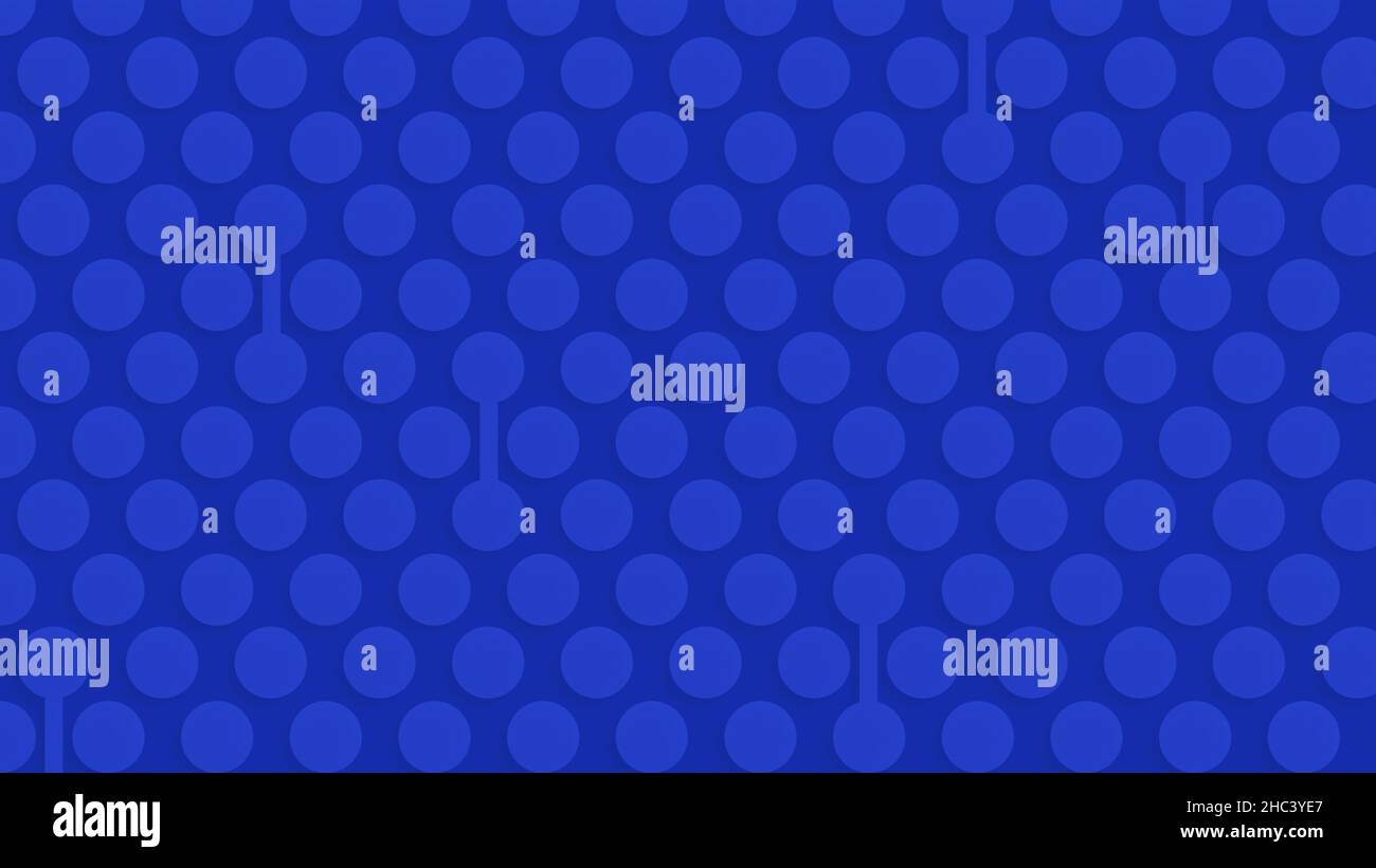 Cercles bleu clair sur fond bleu, motif sans couture.Arrière-plan graphique abstrait. Banque D'Images