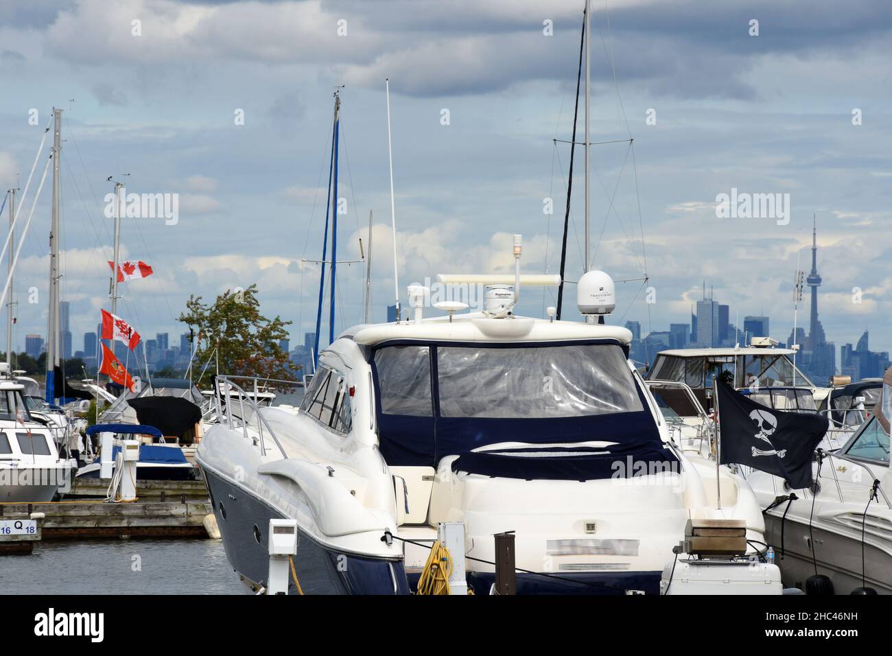 Îles de Toronto - Marina pleine de bateaux, Canada Banque D'Images