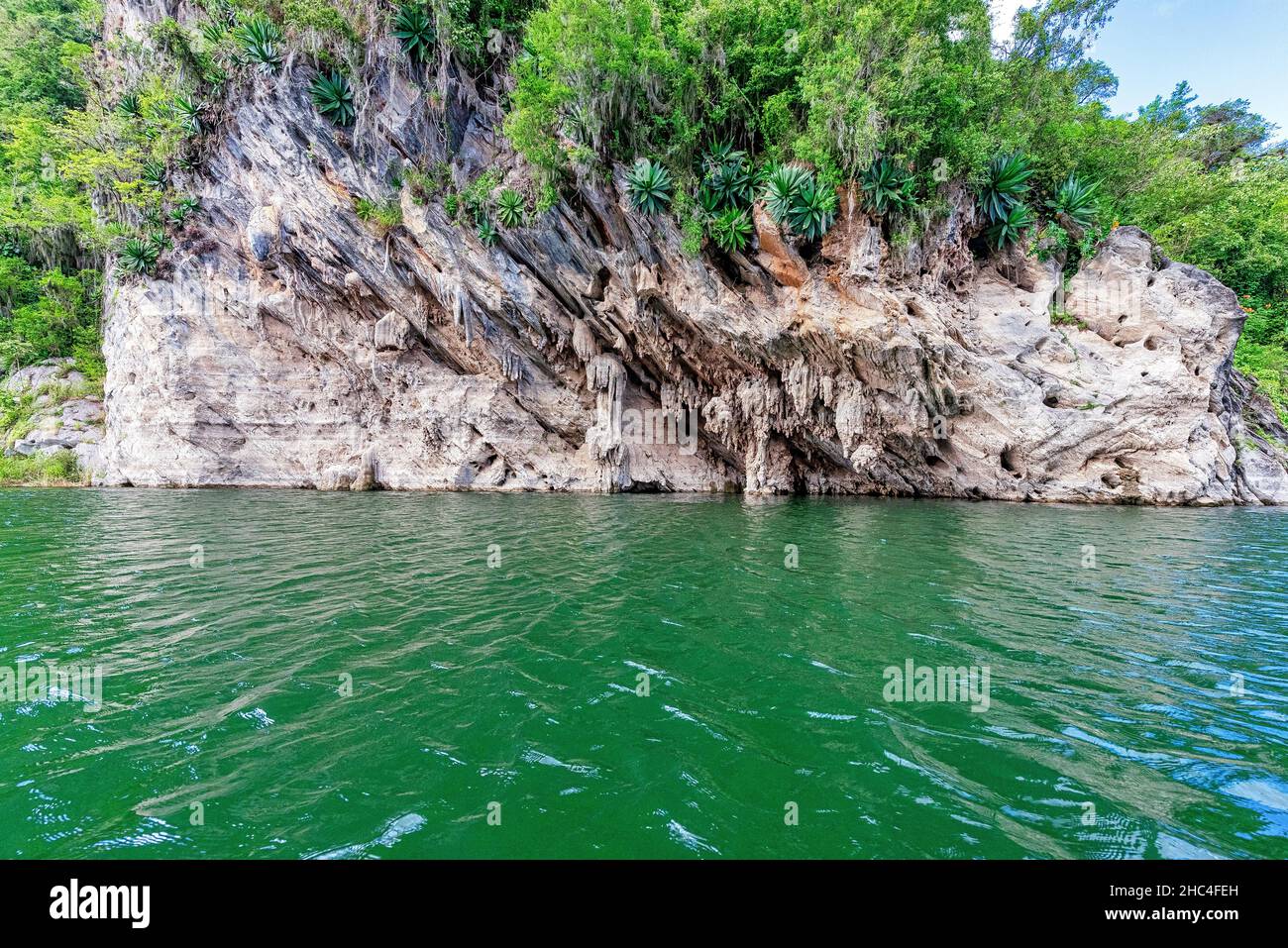 Paysages dans la réserve naturelle de Hanabanilla Cuba Banque D'Images