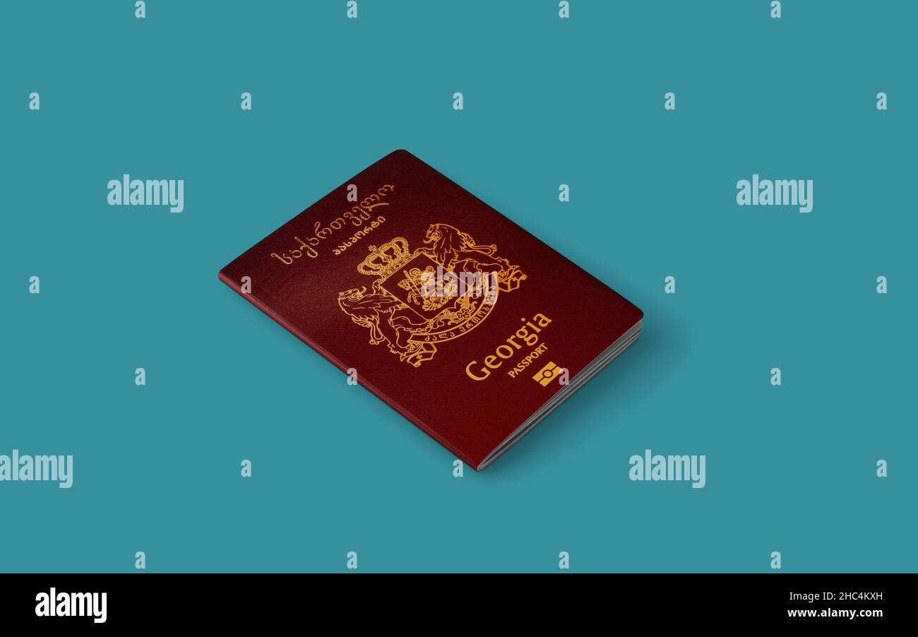 Passeport officiel de la Géorgie, passeport géorgien Banque D'Images