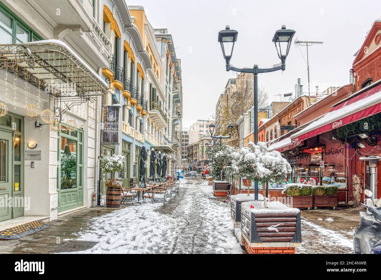 Thessalonique en hiver, Grèce Banque D'Images