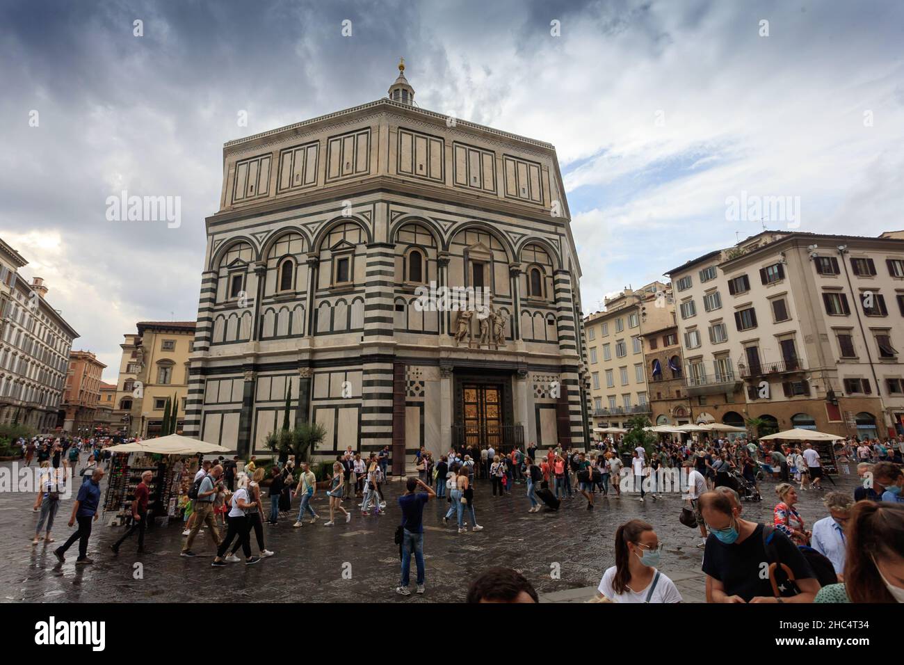 Le Baptistère de Saint Jean à Florence.Piazza San Giovani.Italie. Banque D'Images