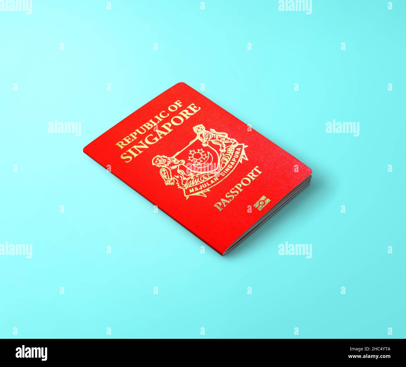 Passeport de Singapour document de voyage délivré aux citoyens et ressortissants de la République de Singapour. Banque D'Images