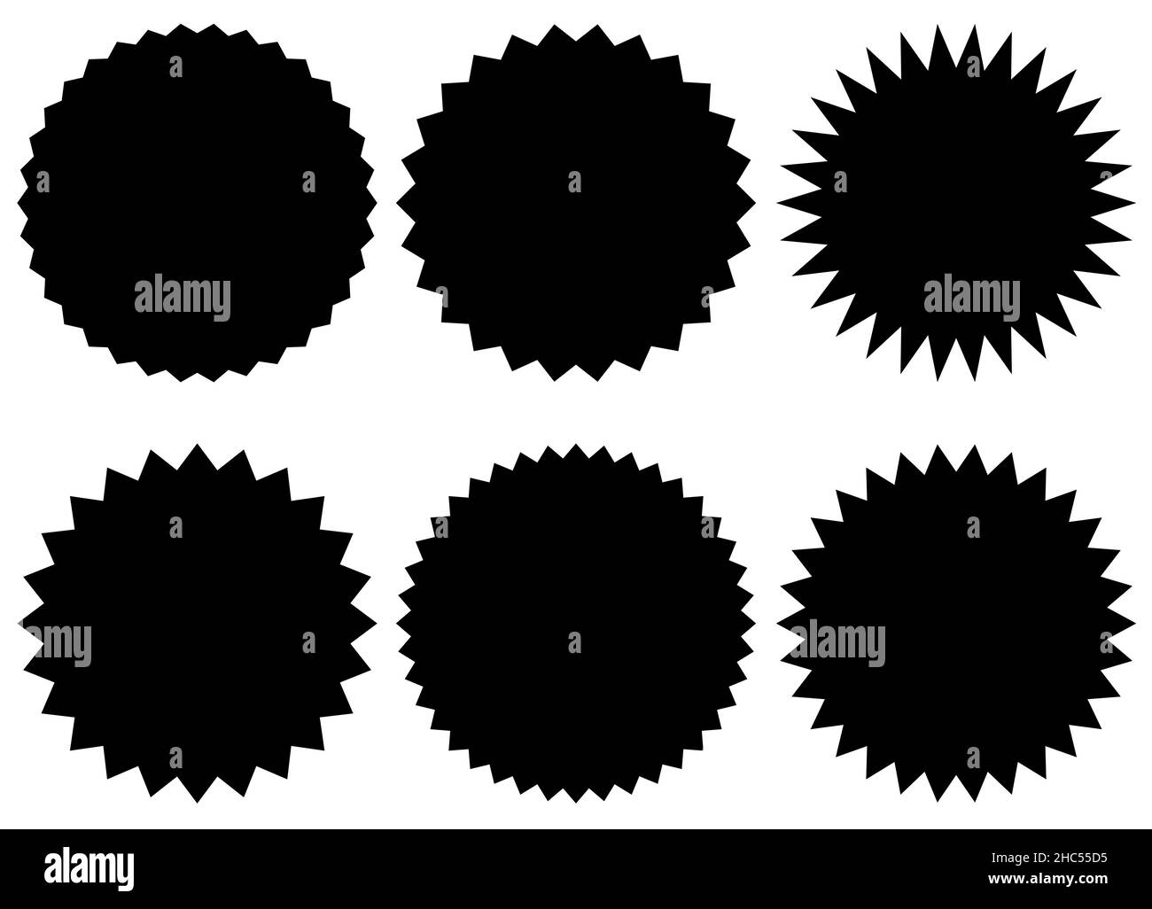 Ensemble d'autocollants avec une image de formation d'étoiles ou de rayons du soleil.Étiquettes et autocollants vintage.Éléments de conception.Illustration vectorielle. Illustration de Vecteur