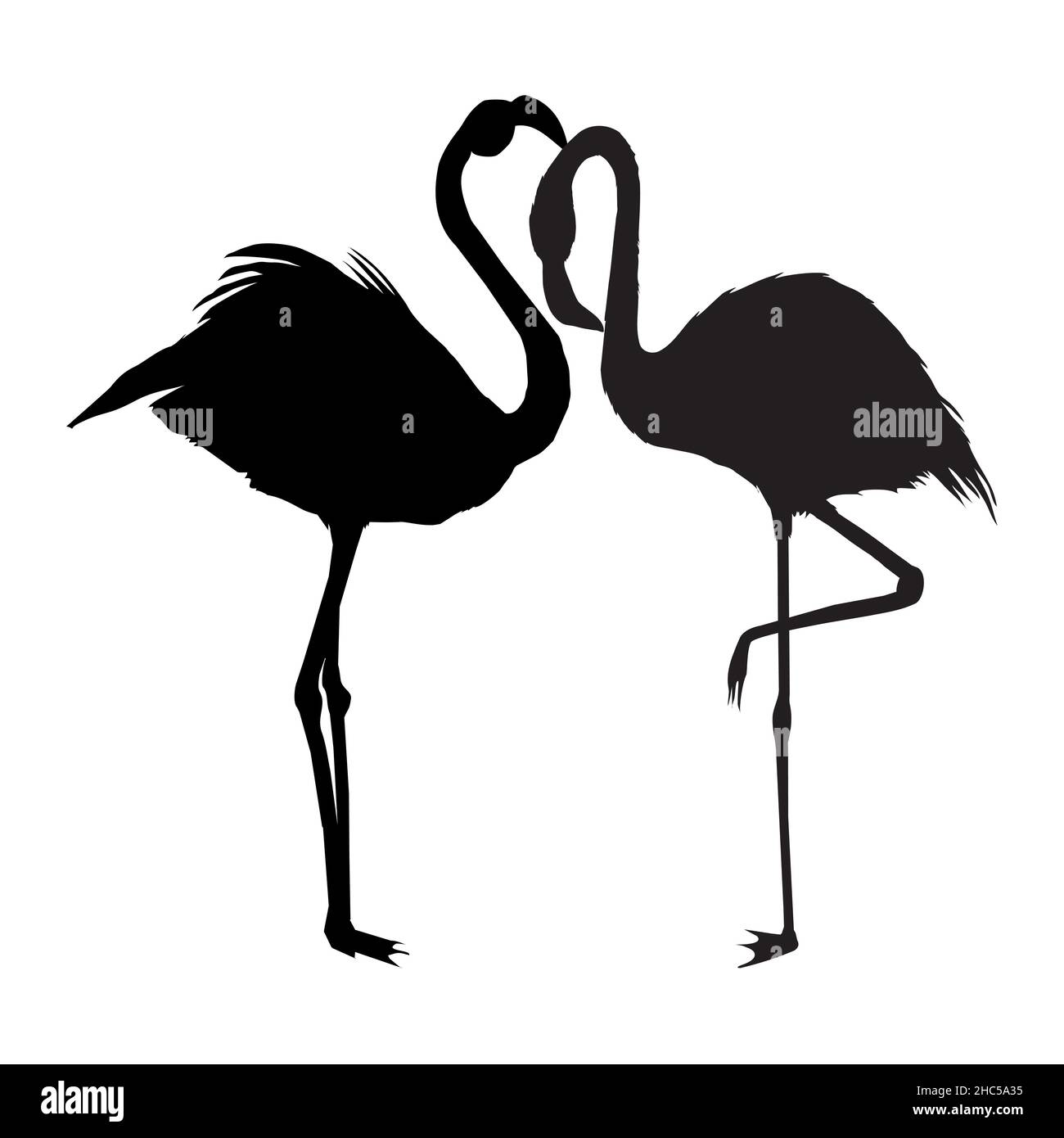 Silhouette Flamingo , fichier vectoriel d'oiseau, illustration Illustration de Vecteur
