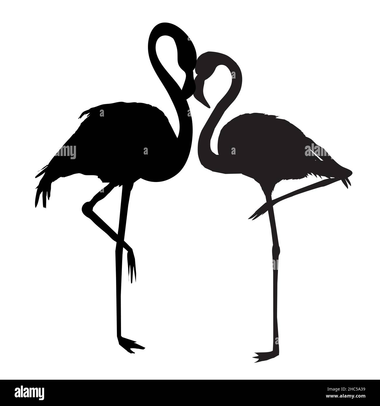 Silhouette Flamingo , fichier vectoriel d'oiseau, illustration Illustration de Vecteur