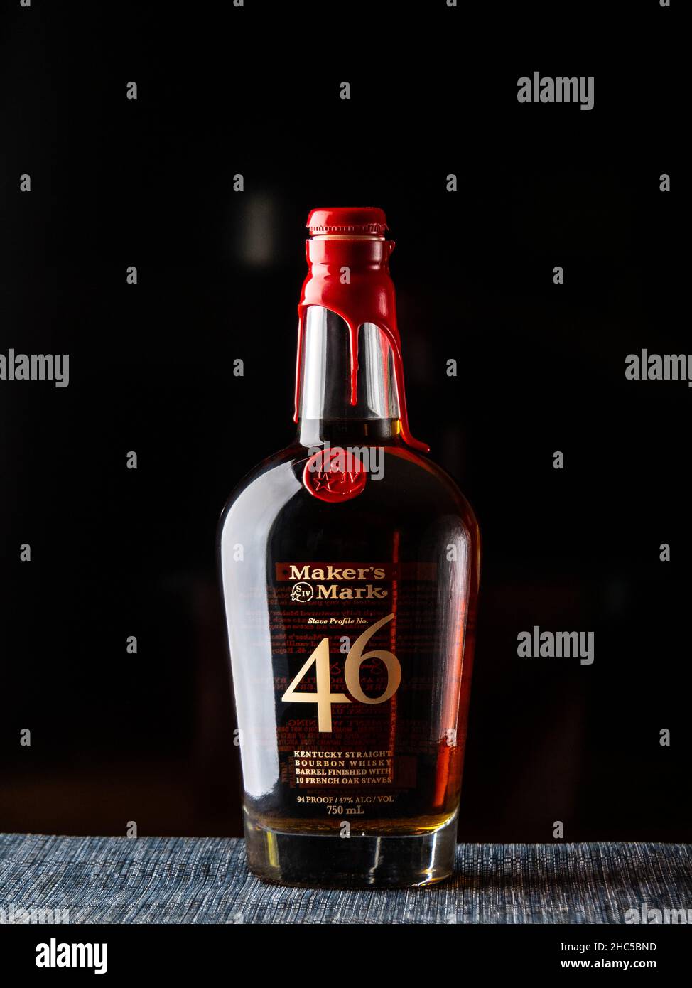 Makers Mark Stave profil numéro 46 Bourbon Whiskey Banque D'Images