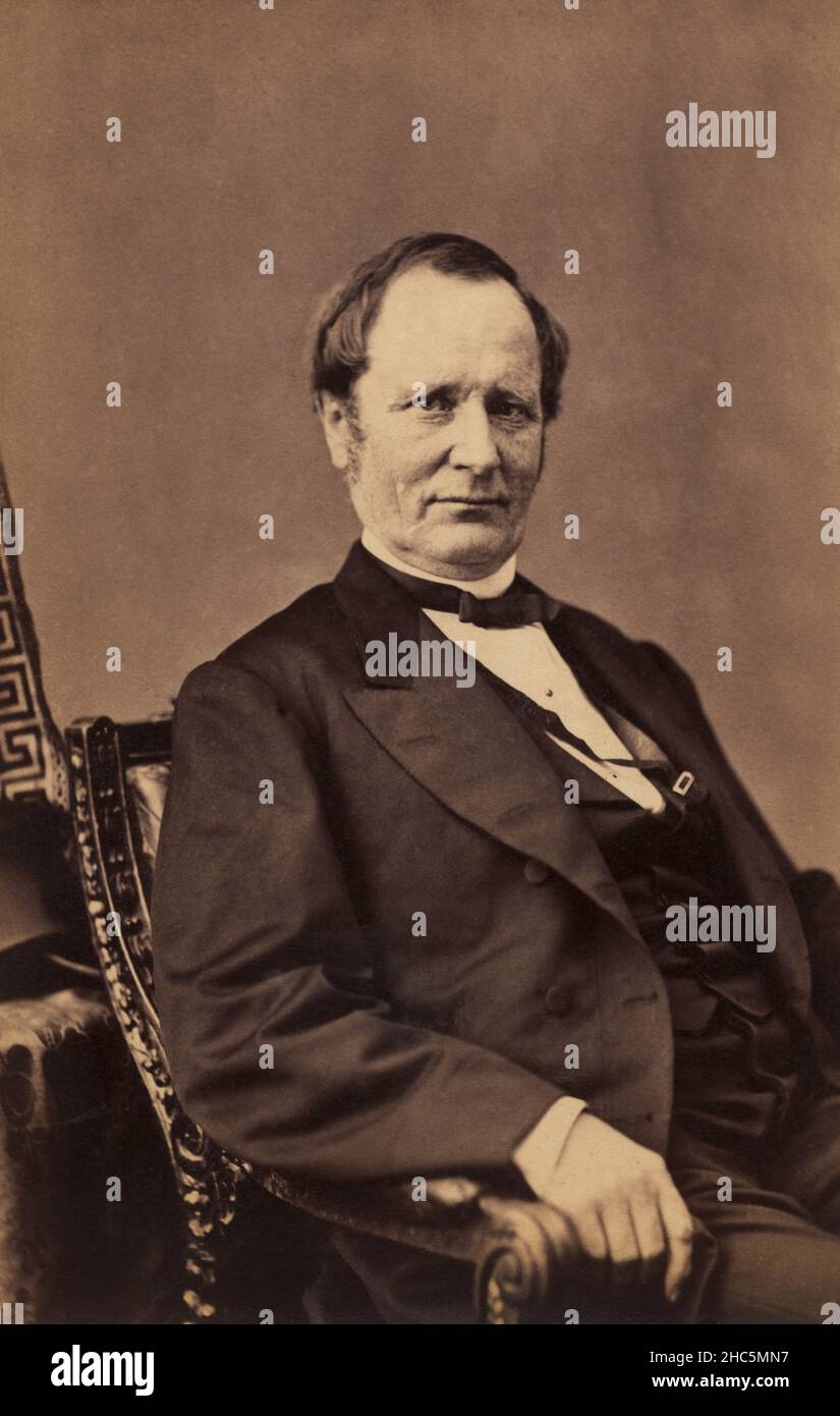 Thomas A. Hendricks (1819-1885), homme politique et avocat américain, gouverneur de l'Indiana 1873-77, vice-président des États-Unis 1885-85, demi-portrait, Mathew B. Brady, 1876 Banque D'Images