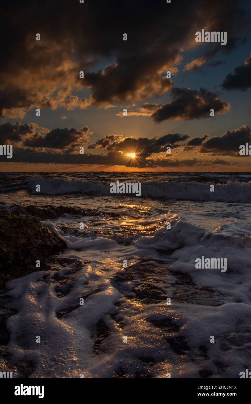 Aime le coucher du soleil Banque D'Images