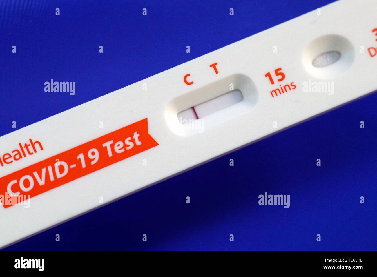 Etats Unis 24th Decembre 21 Dans Cette Illustration Une Carte Test Covid 19 Home Montrant Une Reponse Negative Le President Des Etats Unis Joe Biden A Annonce Son Intention D Envoyer 500 Millions De Kits De Test Covid 19 Aux
