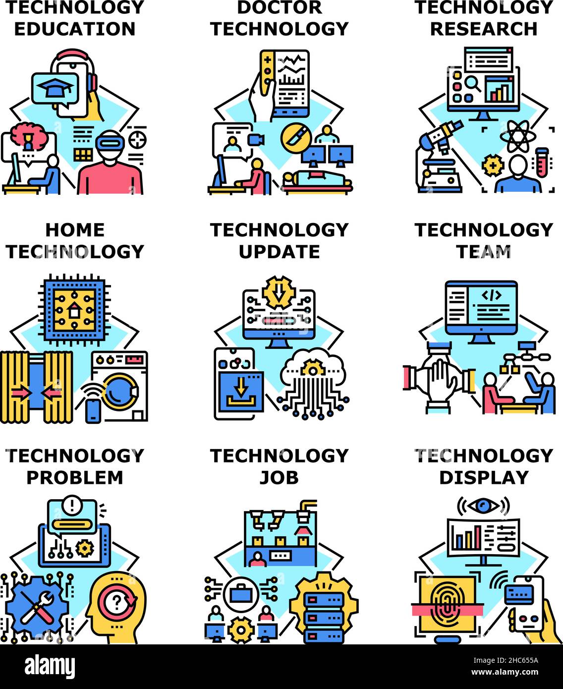 Illustration vectorielle d'icône de technologie Illustration de Vecteur