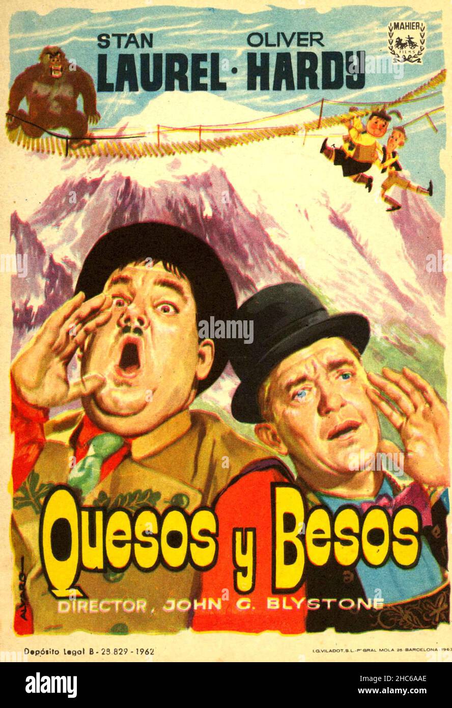 OLIVER HARDY et STAN LAUREL dans SWISS MISS (1938), réalisé par JOHN G. BLYSTONE.Crédit : HAL ROACH/MGM/Album Banque D'Images