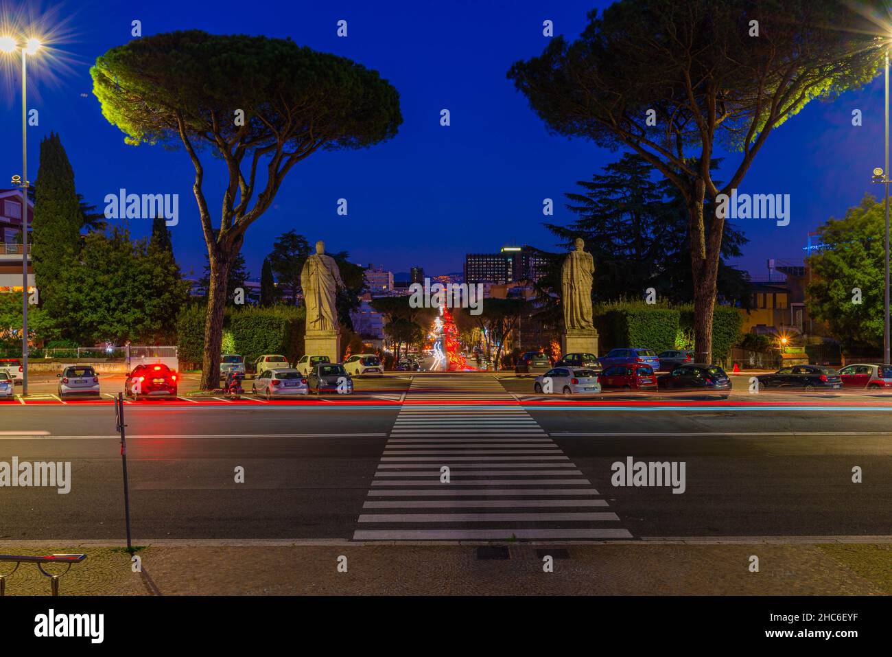 Belle photo de la rue Viale à Rome, Italie Banque D'Images