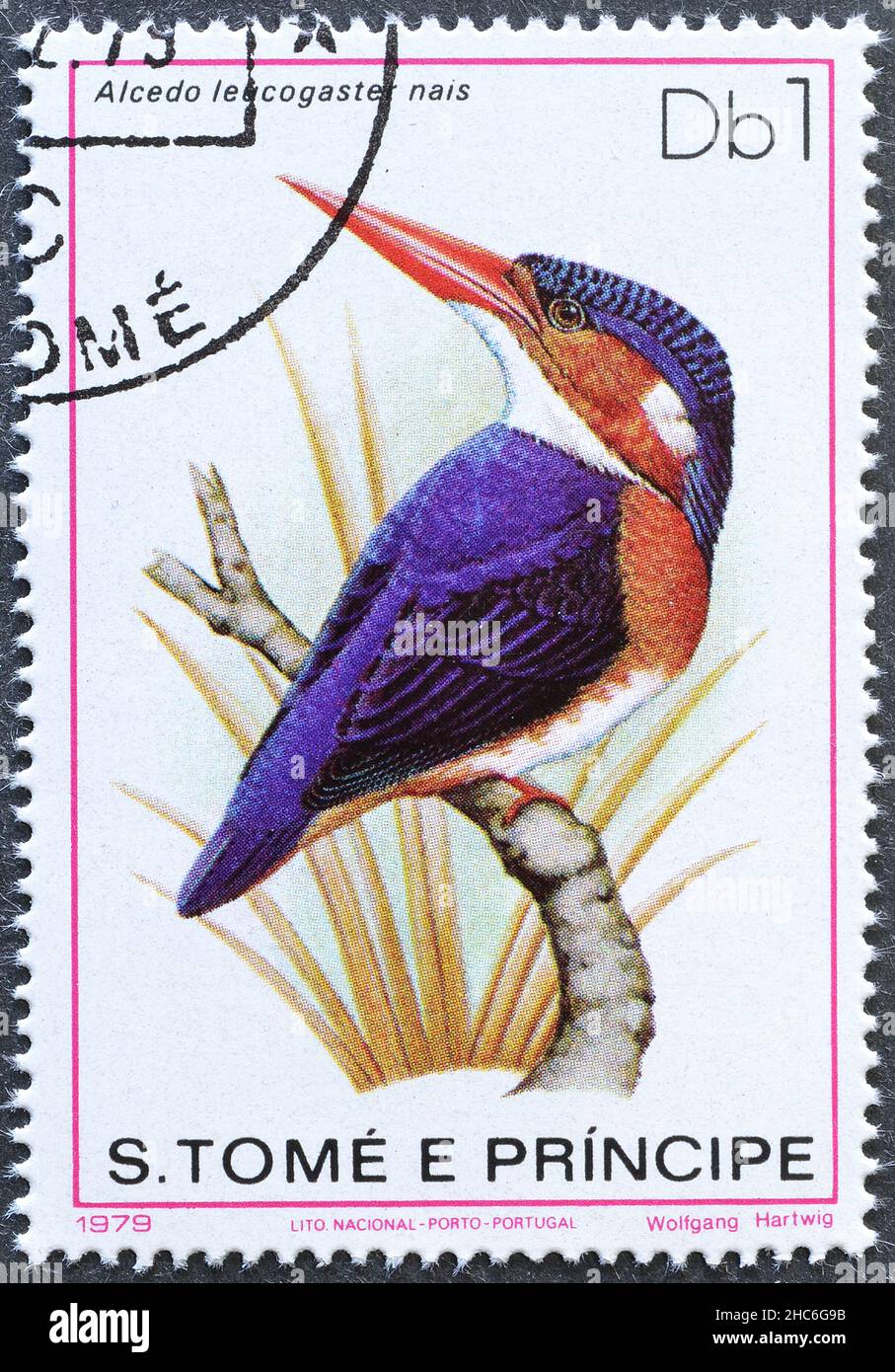 Timbreposte annulé imprimé par São Tomé et Príncipe , qui montre le