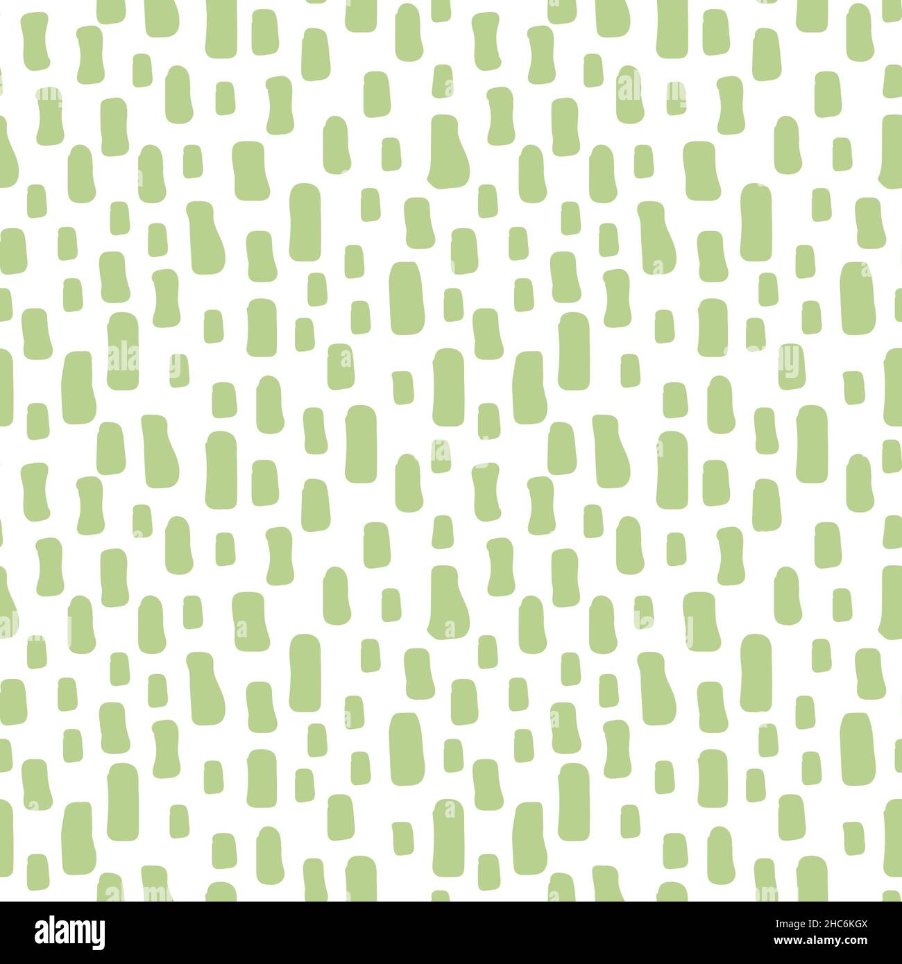 Vert blanc dessiné à la main joli motif abstrait sans couture.Illustration vectorielle de différentes formes. Illustration de Vecteur