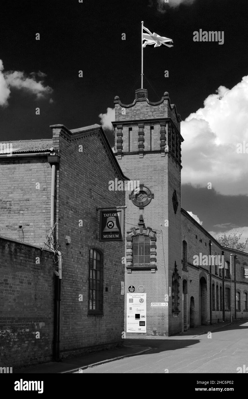 La fonderie et le musée John Taylor and Co Bell, ville de Loughborough, Leicestershire, Angleterre Banque D'Images