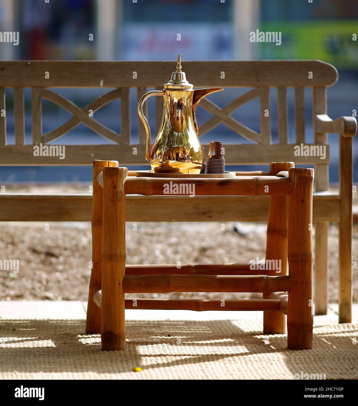 Hospitalité arabe à Dubaï Bastakiya Heritage Village Banque D'Images