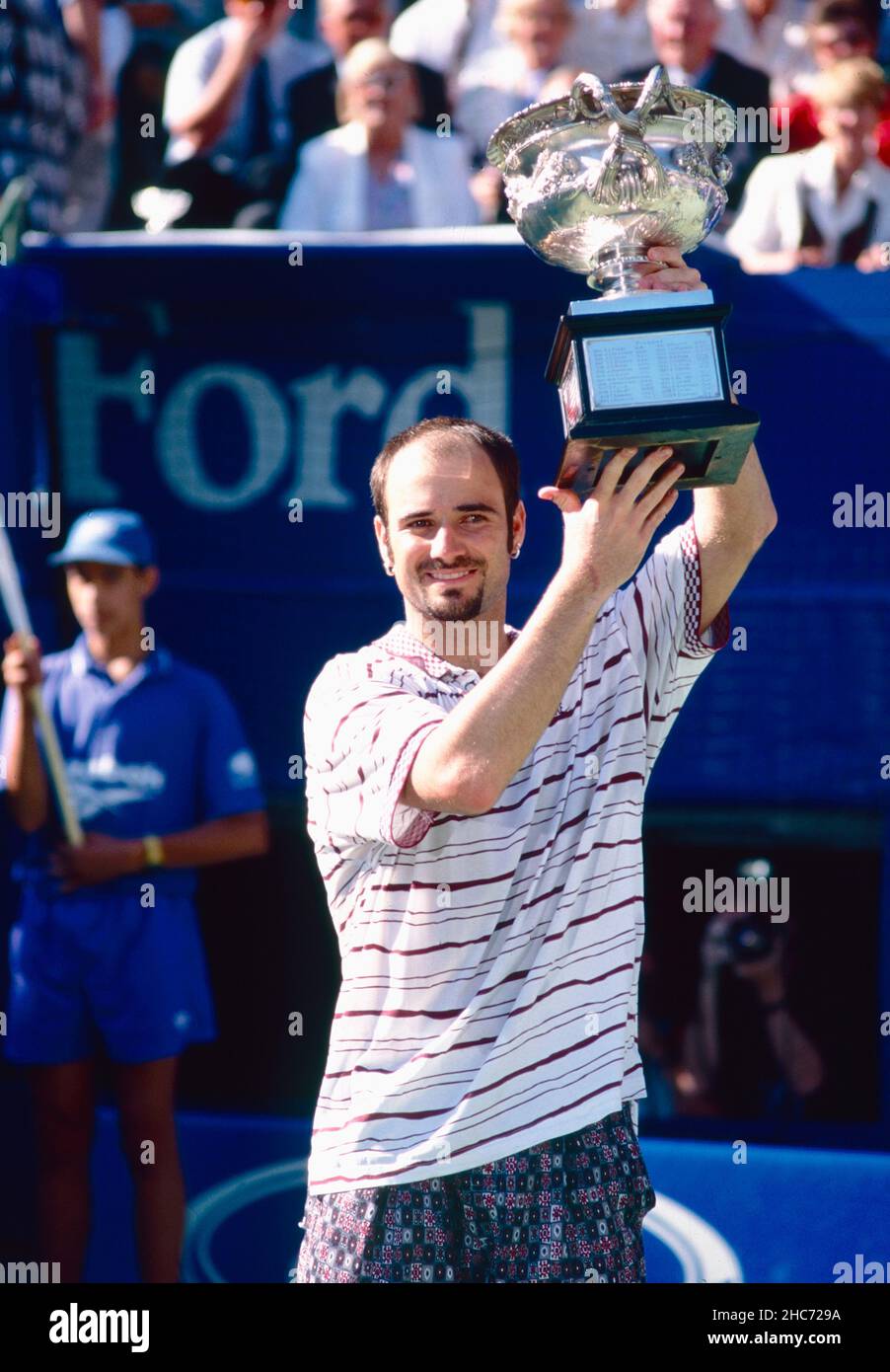 Joueur américain de tennis Andre Agassi, Australian Open 1995 Banque D'Images