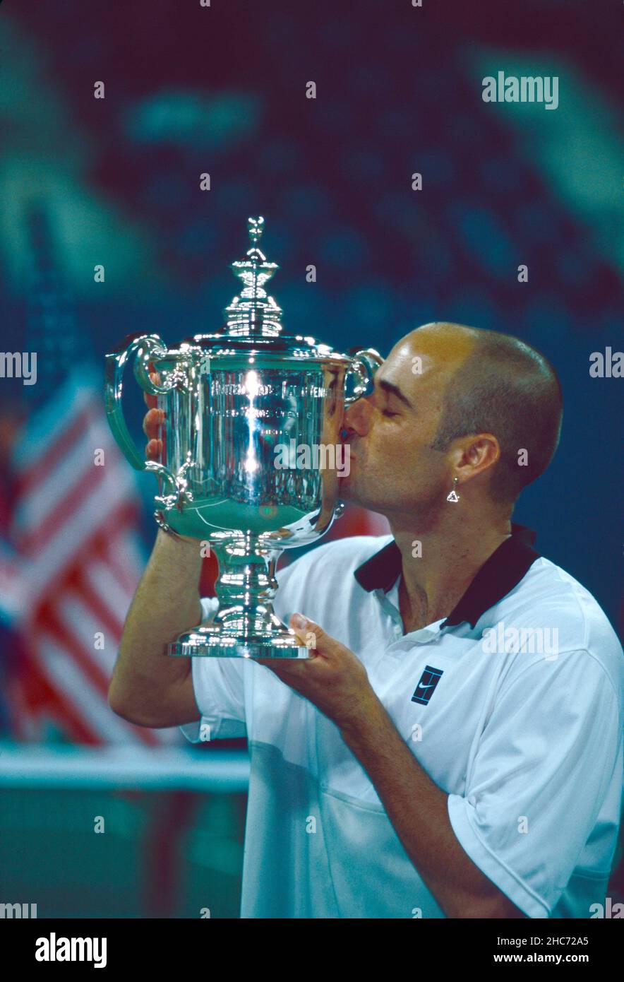 Joueur américain de tennis André Agassi, US Open 1999 Banque D'Images