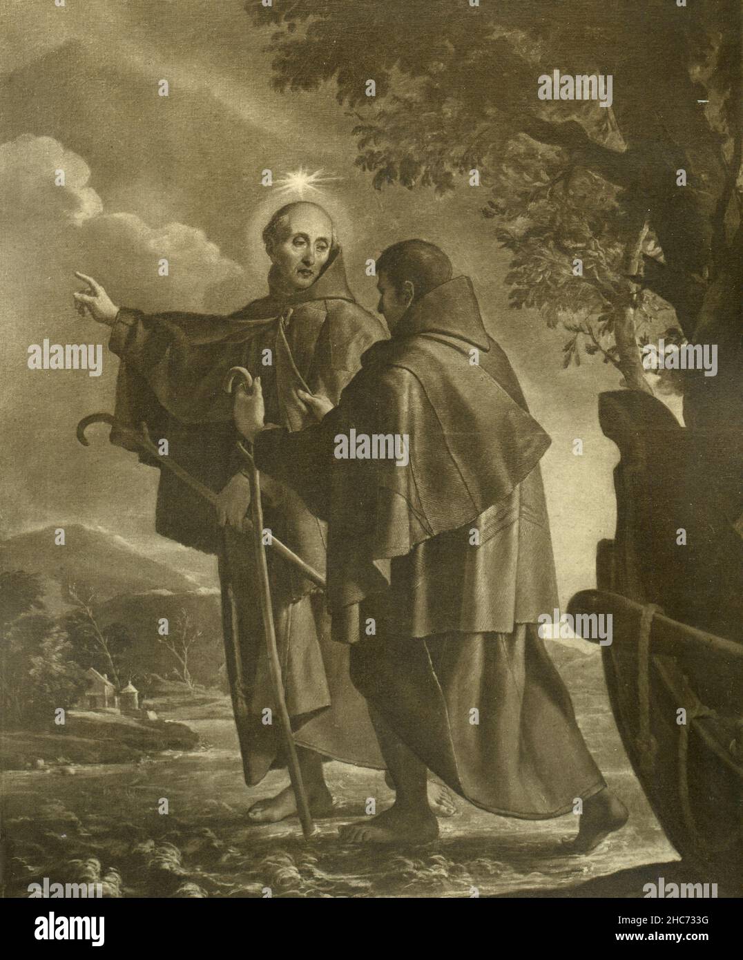 Saint Pedro de Alcantara, peinture de l'artiste espagnol Claudio Coello, Munich 1897 Banque D'Images