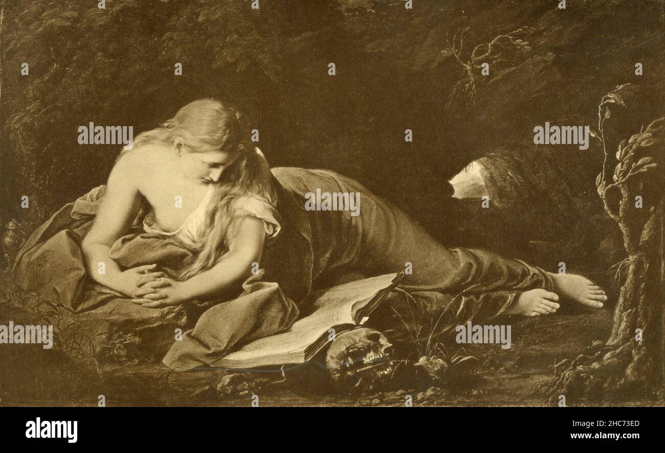 Magdalene, peinture de l'artiste italien Pompeo Batoni, Munich 1897 Banque D'Images