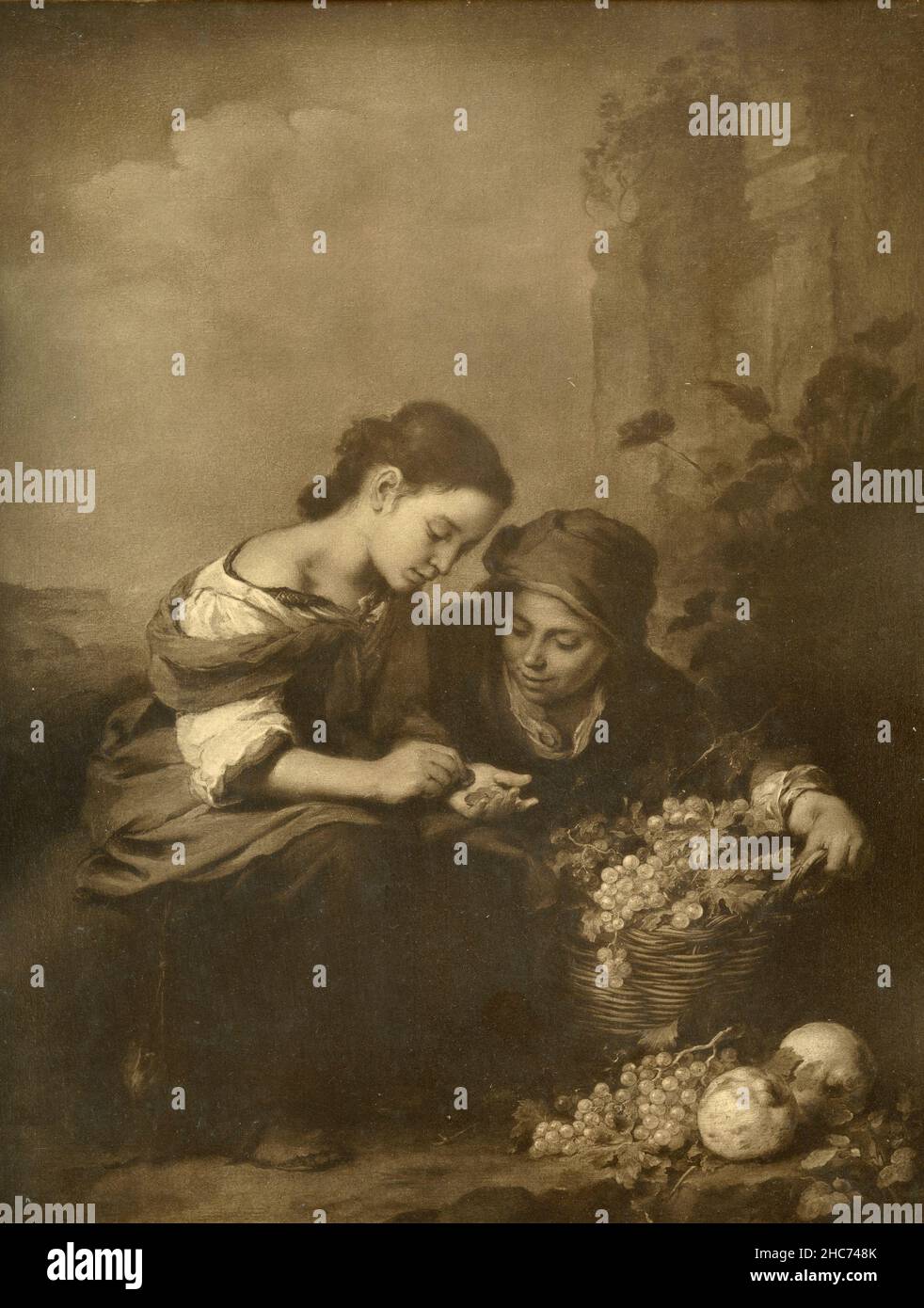 The Money Cayer, peinture de l'artiste espagnol Bartolomè Esteban Murillo, Munich 1897 Banque D'Images