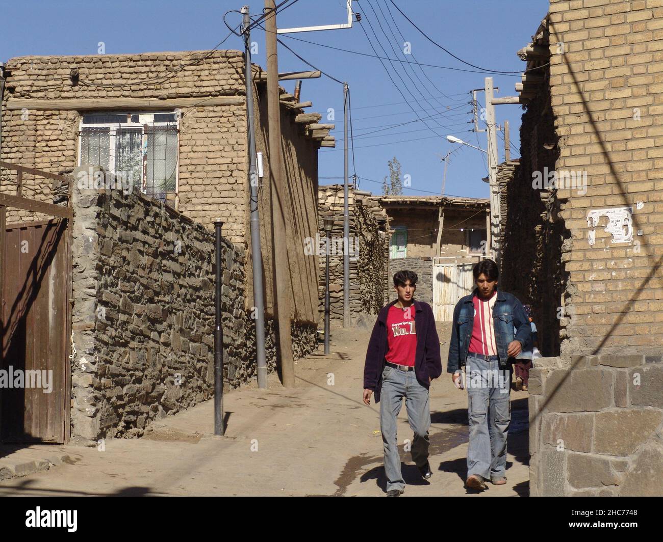 Village de pierre de Varkaneh à Hamedan, Iran Banque D'Images