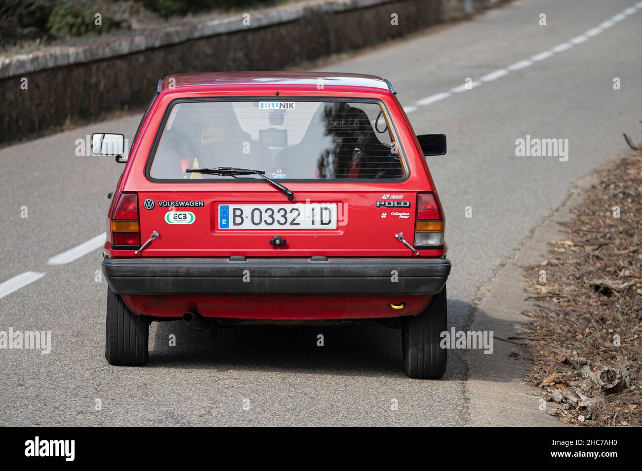 Barcelone, ​​Spain; 23 octobre 2021: Volkswagen Polo Mk2 Rallye Platja d'Aro Historique en Catalogne Banque D'Images