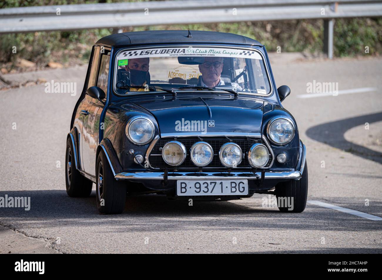 Barcelone, ​​Spain; 23 octobre 2021: Mini Cooper 1300 VIII Rallye Platja d'Aro Catalogne historique Banque D'Images