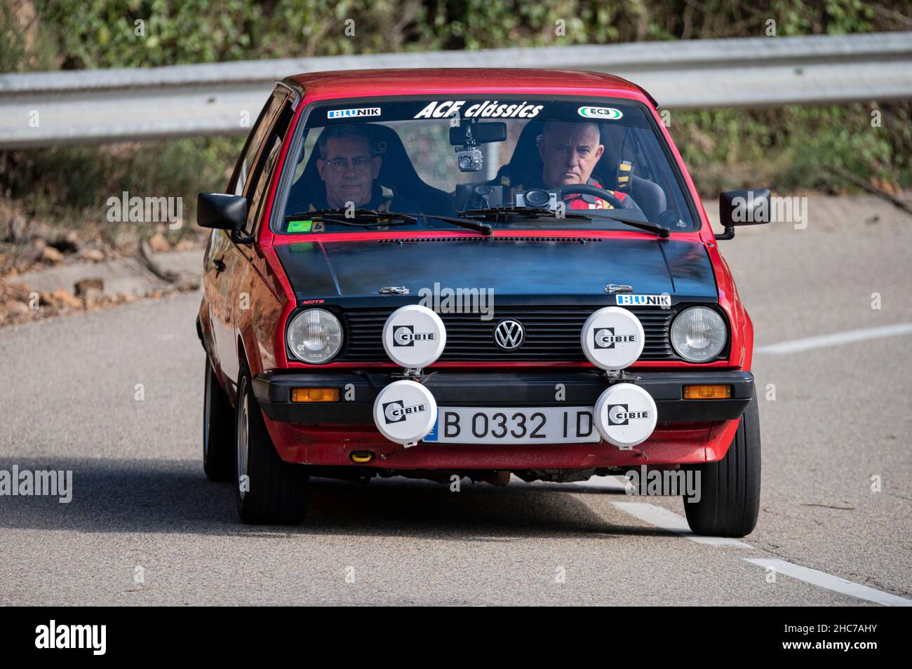 Barcelone, ​​Spain; 23 octobre 2021: Volkswagen Polo Mk2 Rallye Platja d'Aro Historique en Catalogne Banque D'Images