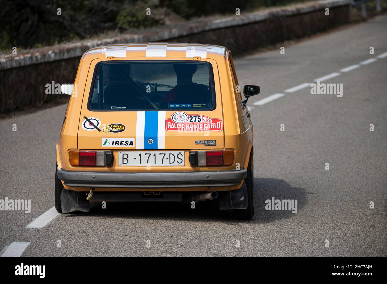 Barcelone, ​​Spain; 23 octobre 2021: Siège 127 VIII Rallye Platja d'Aro Historique en Catalogne Banque D'Images