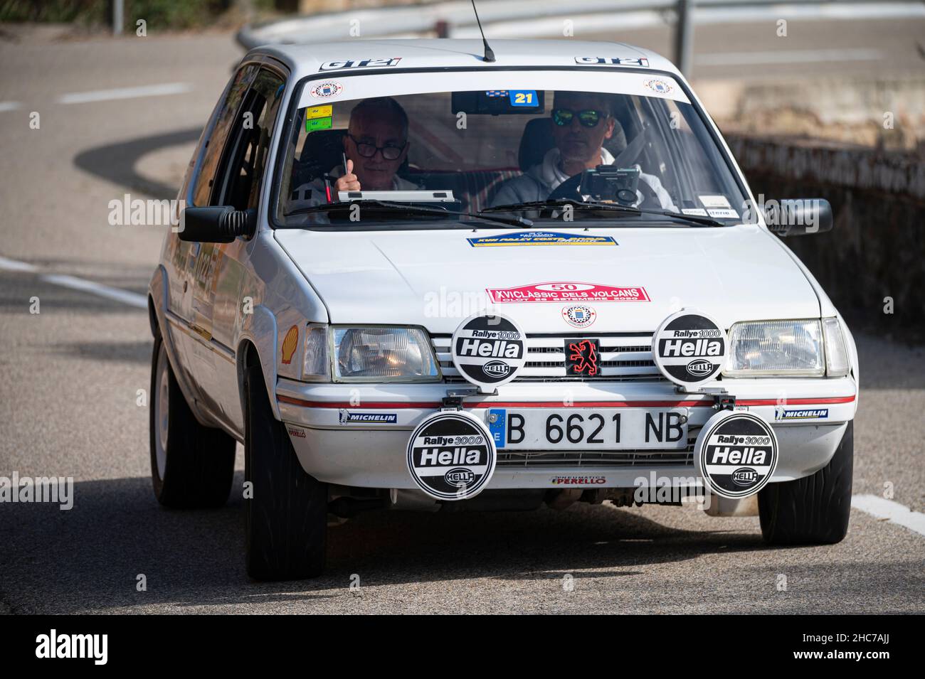 Barcelone, ​​Spain; 23 octobre 2021: Peugeot 205 VIII Rallye Platja d'Aro Historique en Catalogne Banque D'Images