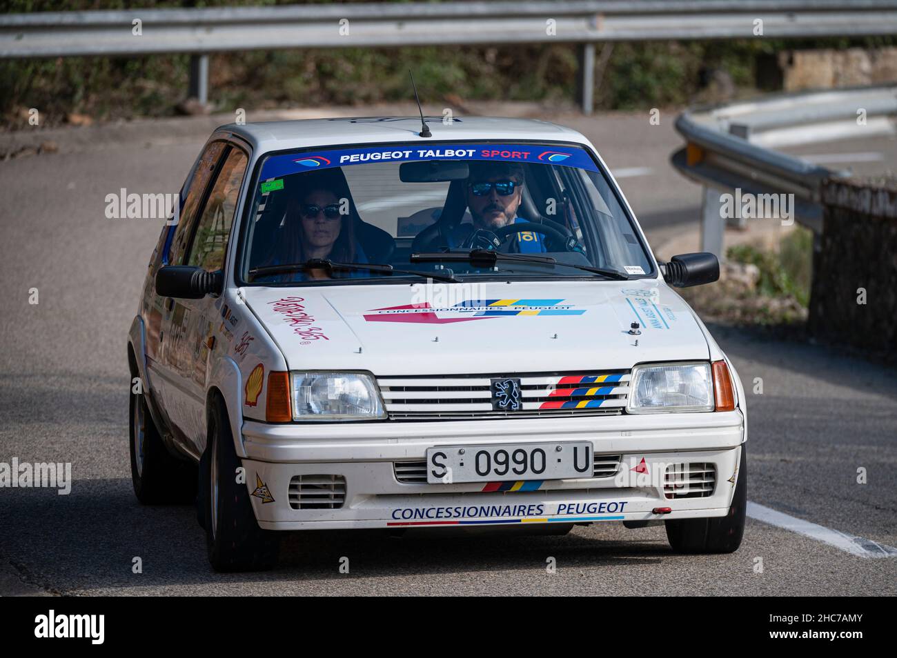 Barcelone, ​​Spain; 23 octobre 2021: Peugeot 205 Rallye Rallye Platja d'Aro Historique en Catalogne Banque D'Images