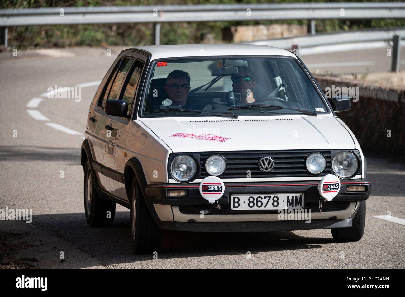 Barcelone, ​​Spain; 23 octobre 2021: Volkswagen Golf Mk2 Rallye Platja d'Aro Historique en Catalogne Banque D'Images