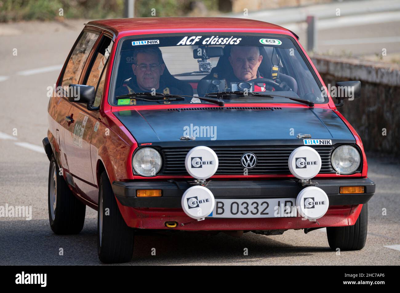 Barcelone, ​​Spain; 23 octobre 2021: Volkswagen Polo Mk2 Rallye Platja d'Aro Historique en Catalogne Banque D'Images