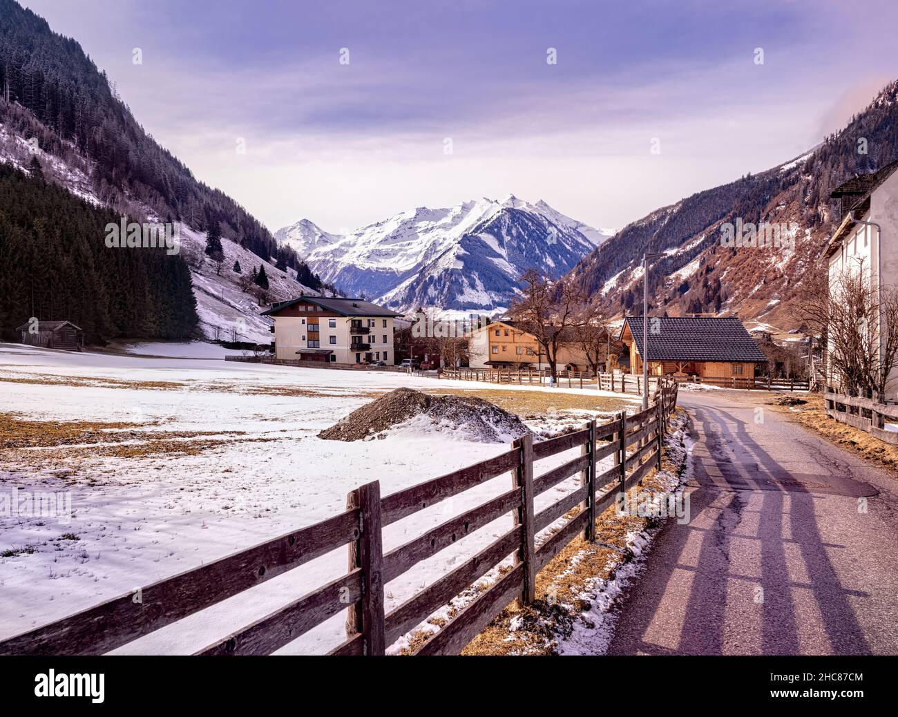 Vallée de la montagne, centre de ski Rauris, Autriche Banque D'Images