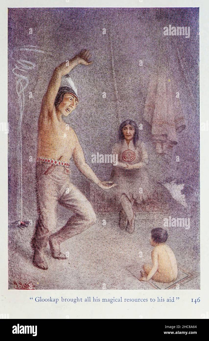 Glooskap a apporté toutes ses ressources magiques à son aide du livre « les mythes des Indiens d'Amérique du Nord » de Lewis Spence, publié à Londres par George G. Harrap & Company en 1912 Banque D'Images