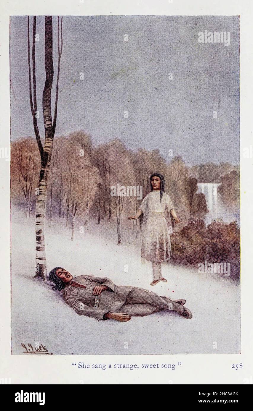 Elle a chanté une étrange chanson douce du livre « les mythes des Indiens d'Amérique du Nord » de Lewis Spence, publié à Londres par George G. Harrap & Company en 1912 Banque D'Images