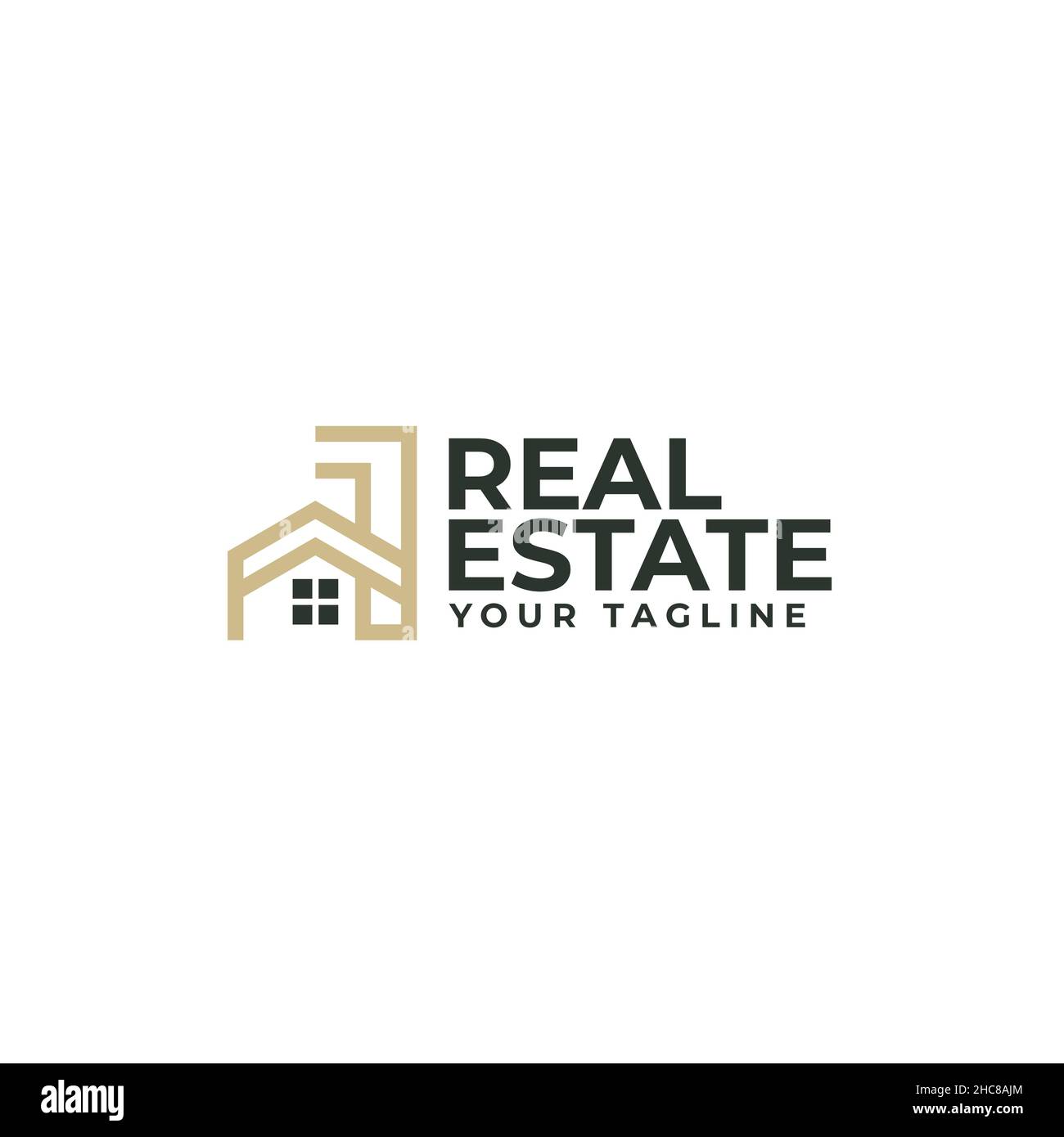 Design moderne et simple du logo Real Estate Illustration de Vecteur